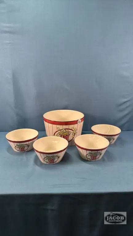 5 PIECE POPCORN SERVING SET