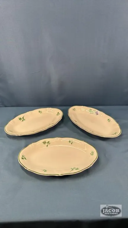 (3) 10IN LONG OVAL PLATES