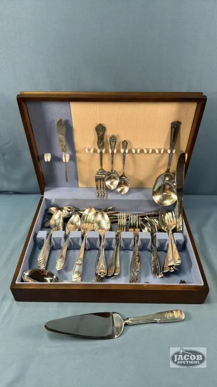 MISC. FLATWARE LOT IN CHEST