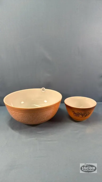 (2) PYREX MIXING BOWLS