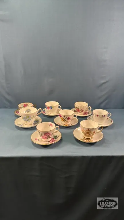 (8) CUPS AND SAUCERS