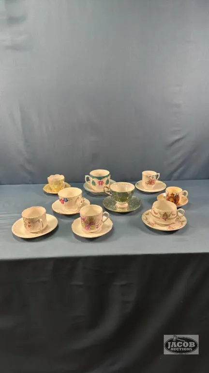 (9) CUPS AND SAUCERS