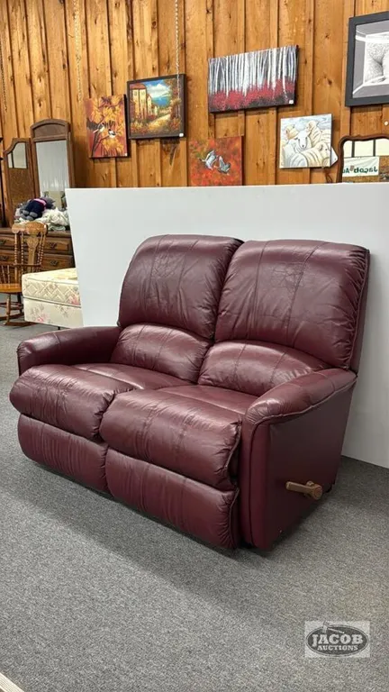 LA Z BOY LEATHER RECLINING LOVE SEAT