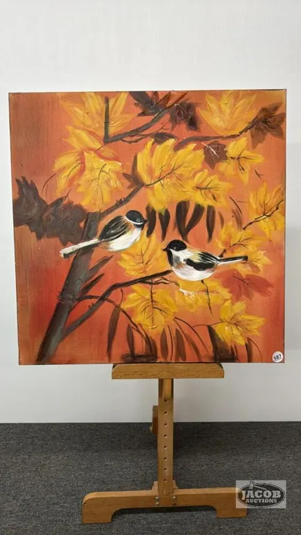 2 BIRDS ON CANVAS