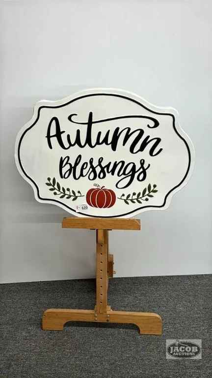 METAL "AUTUMN BLESSINGS" SIGN