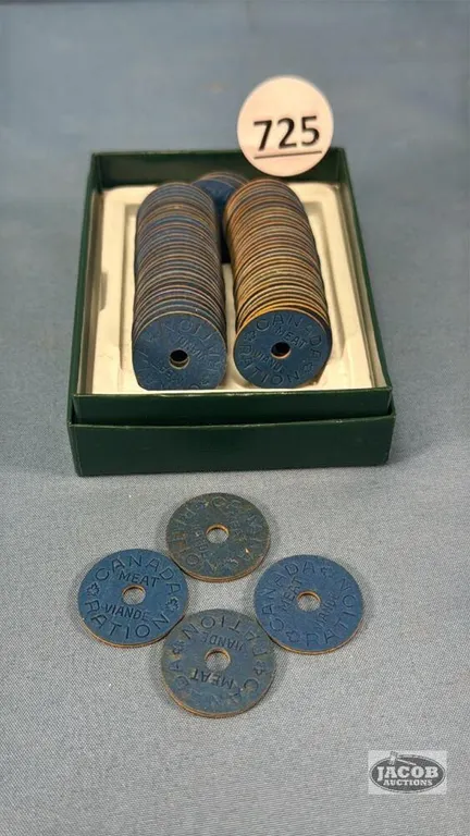 QUANTITY OF WW2 MEAT RATION TOKENS