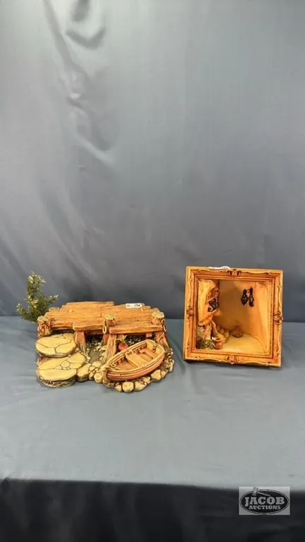 (2) STONE CRAFT PIECES MADE IN ENGLAND