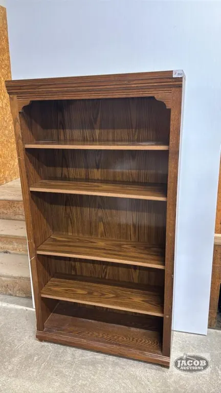 OAK VERNIER (5) SHELF BOOK CASE