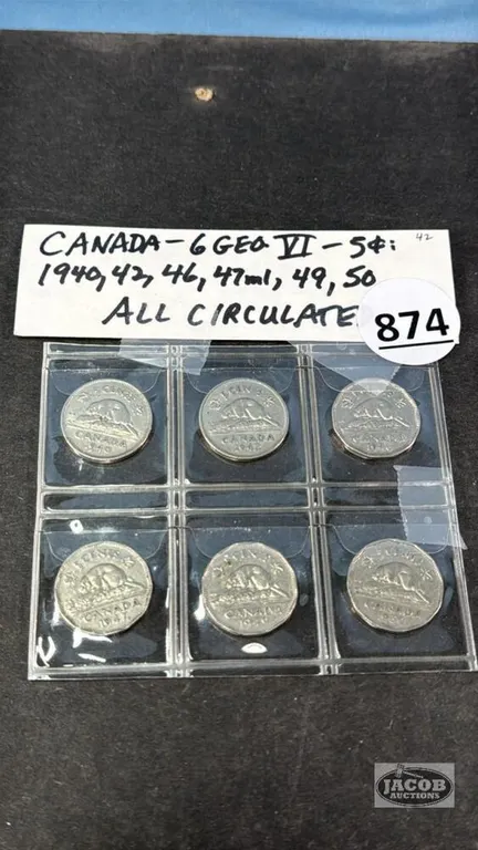 (6) CAN. GEO. VI NICKELS