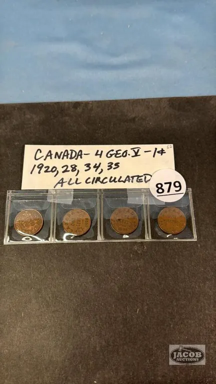 (4) CAN. GEO. IV 1CENT COINS