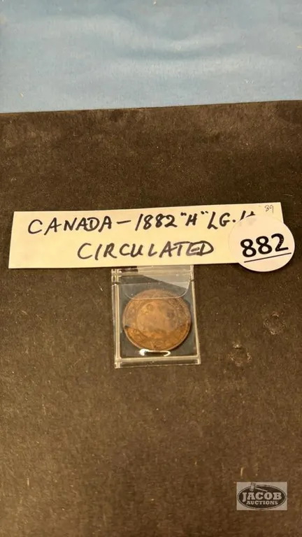 CAN. 1882 LG. 1CENT COIN