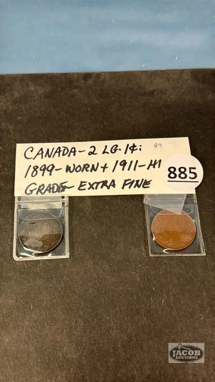 (2) CAN. LARGE 1CENT