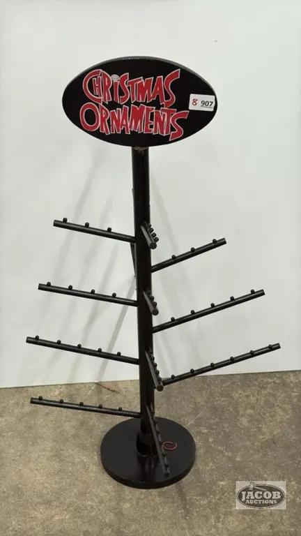 WOODEN SWIVAL ORNAMENT RACK MISSING (1) ARM