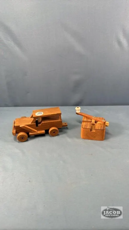 HAND MADE 7IN WOODEN CAR AND A B.S. GRINDER
