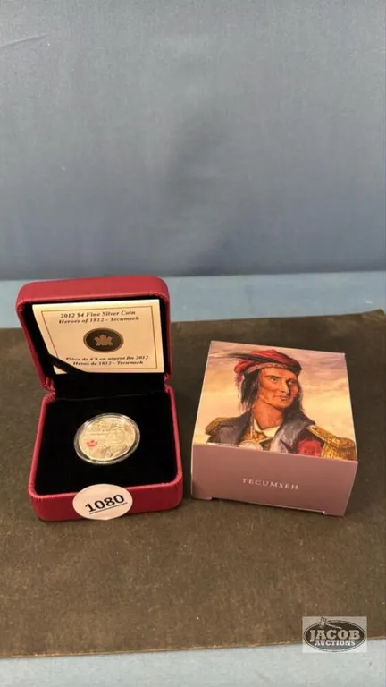 R.C.M 2012 $4 FINE SILVER COIN TECUMSEH