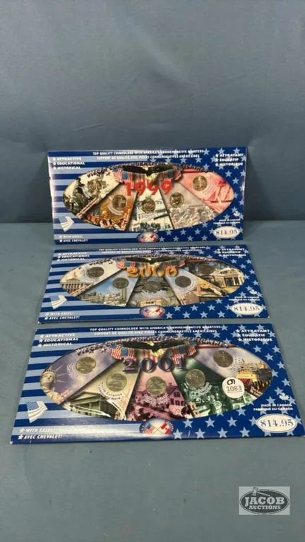 (3) SETS OF AMERICAN COMMEMORATIVE QUARTERS