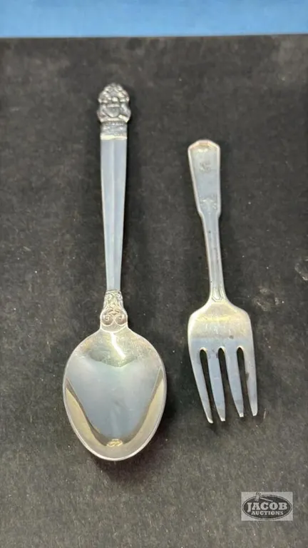 STIRLING 4H SPOON AND A CHILDS STIRLING FORK