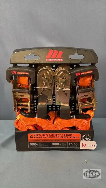 (4) 1IN X 10FT RATCHET STRAPS