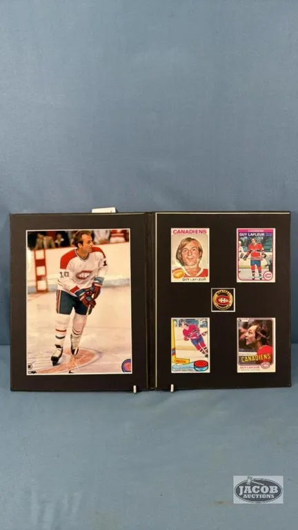 GUI LAFLEUR HOCKEY CARDS IN PHOTO FOLDER
