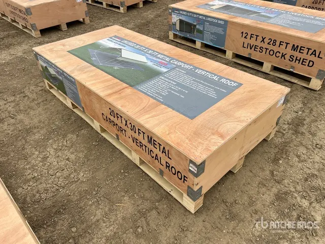 2026 AGR-MC2030 20 ft x 30 ft x 12 ft Steel Carport (Unused)