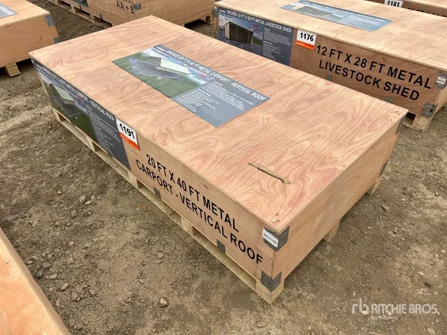 2026 AGR-MC2040 20 ft x 40 ft x 12 ft Steel Carport (Unused)