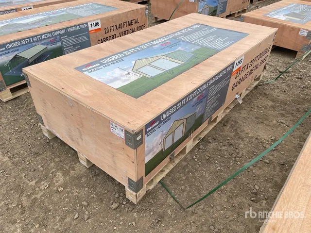 2026 AGR-MS2322 23 ft x 22 ft x 13 ft Double Garage Metal Storage Building (Unused)