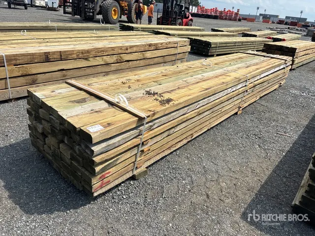 Quantity of (49) 3 in x 6 in x 18 ft Surplus Pressure Treated Lumber