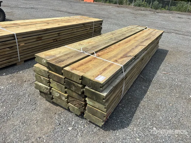 Quantity of (20) 4 in x 10 in x 12 ft T&G Surplus Pressure Treated Lumber