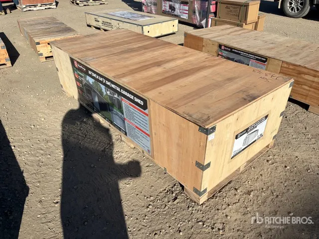 StanForge MS1624A 16 ft x 24 ft Metal Garage Shed (Unused)
