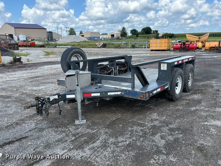 2007 JLG 1014 hydraulic drop deck equipment trailer