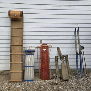 Vintage Toboggans/Cross Country Skis and Poles
 UNRESERVED