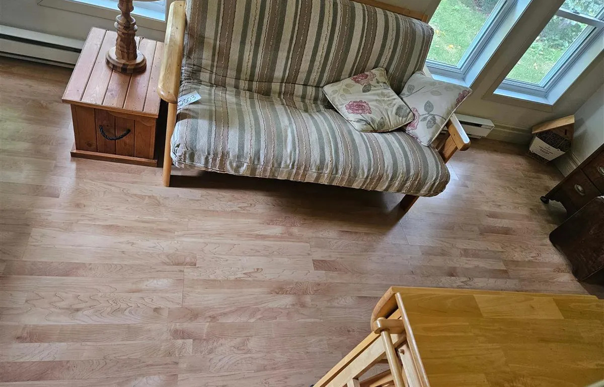 Wood Futon, End Table Lamp and Folding Table Set
UNRESERVED
