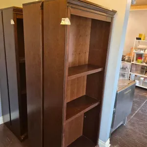 (2) Dark Wood Tall Bookcase
 UNRESERVED