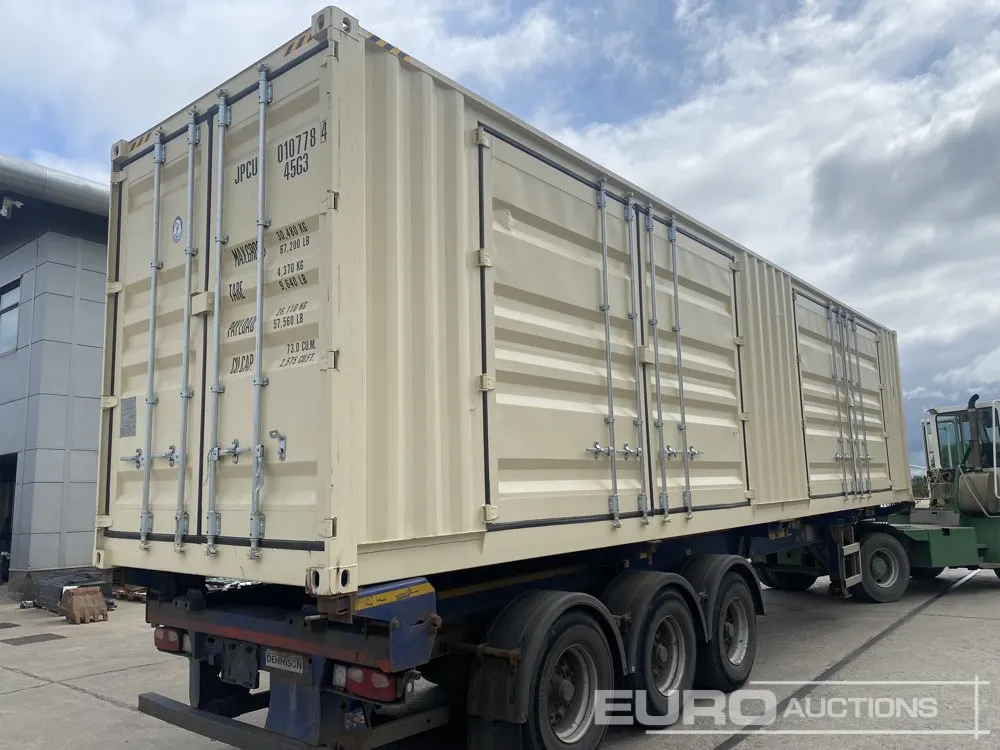 2026 40' Container, One Side 4 Doors, One End Door, Lock Box, Side Forklift Pocket