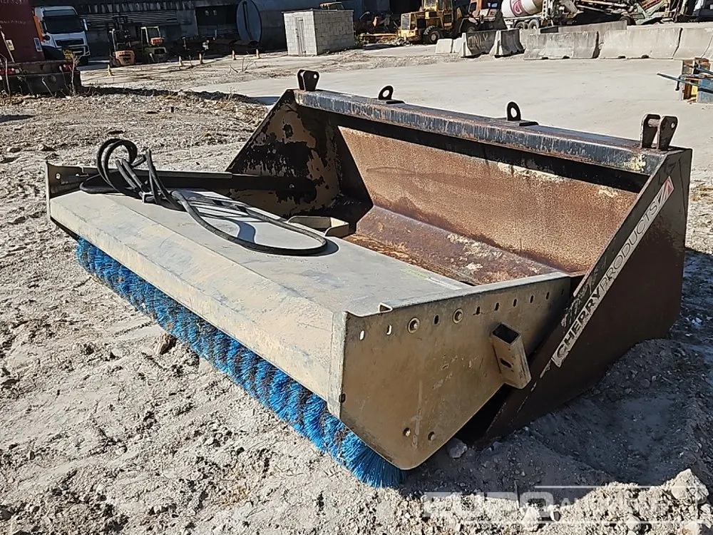 Cherry Products 90" Loading Bucket, Hydraulic Sweeper to suit Telehandler