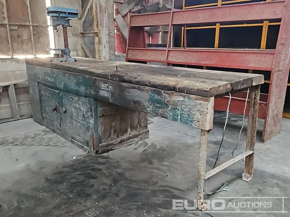 9' Work Bench, Rhino Pillar Drill
