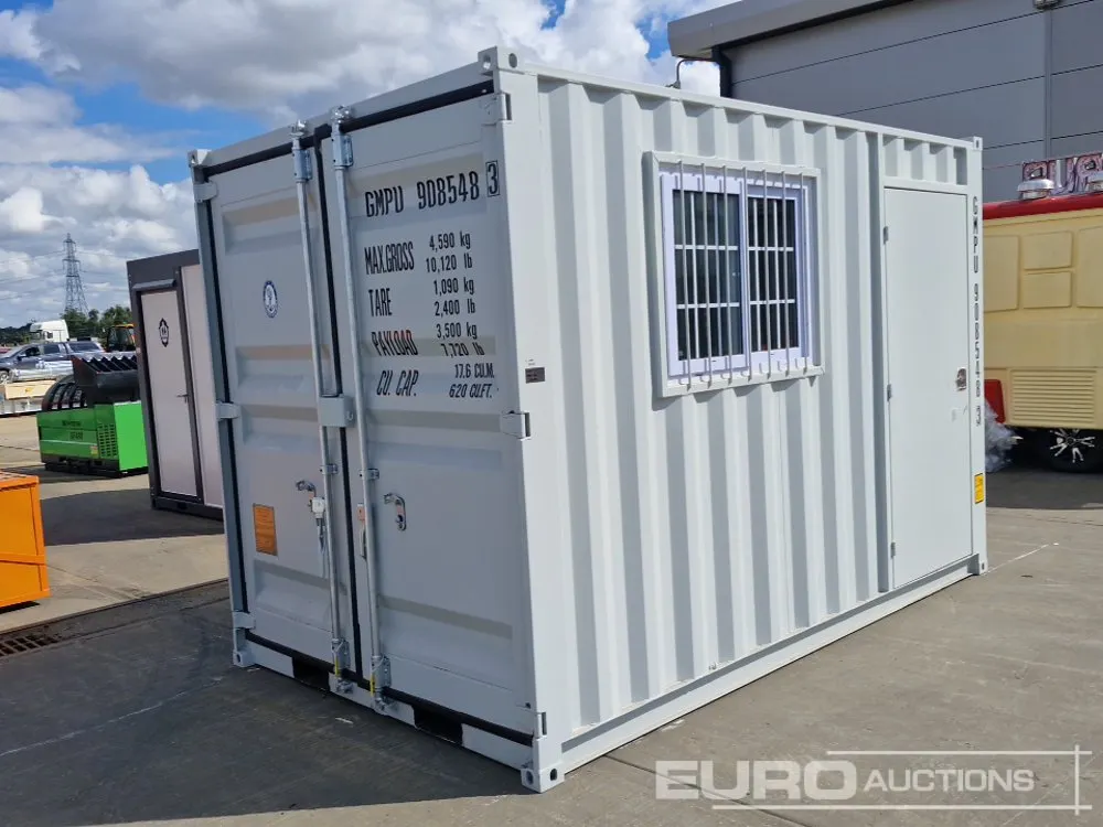 2026 12' x 7' Container, Side Door, End Door, Window (Cannot Be Reconsigned)
