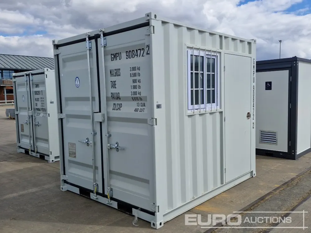 2026 9' x 7' Container, Side Door, End Door, Window (Cannot Be Reconsigned)