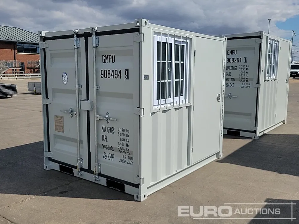 2026 7' x 6' Container, Side Door, End Door, Window (Cannot Be Reconsigned)