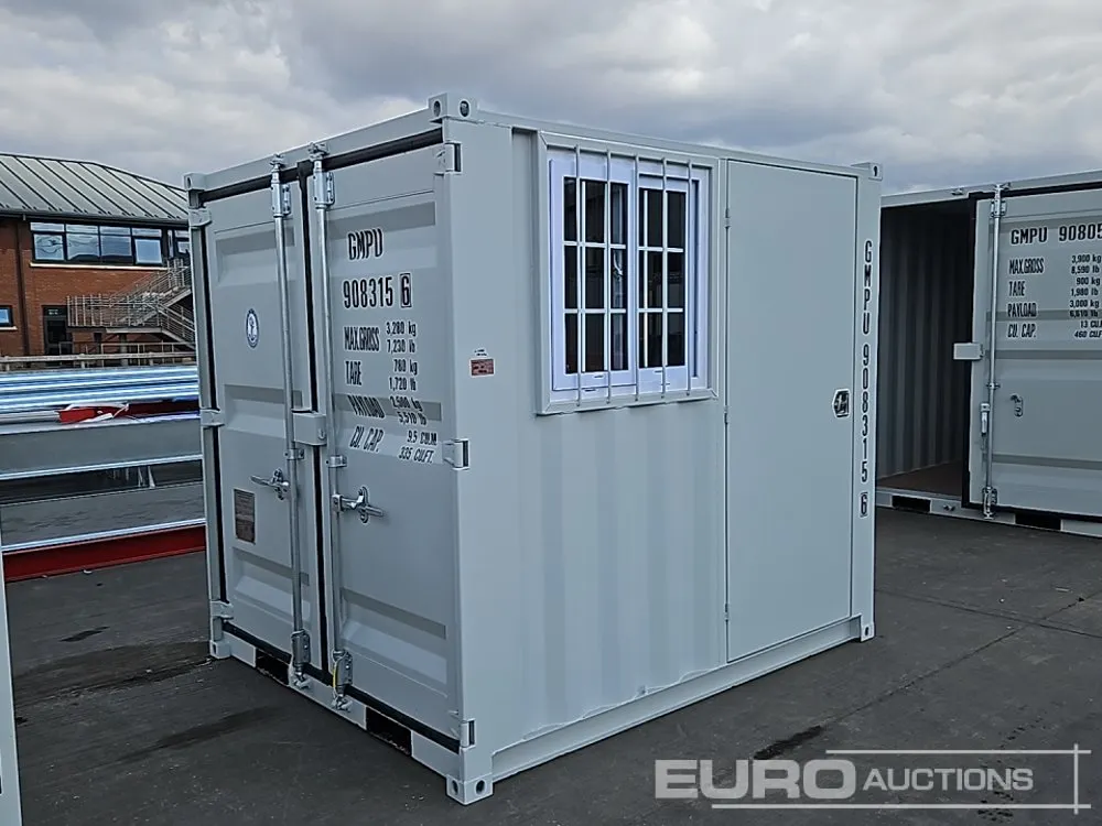 2026 8' x 6' Container, Side Door, End Door, Window (Cannot Be Reconsigned)