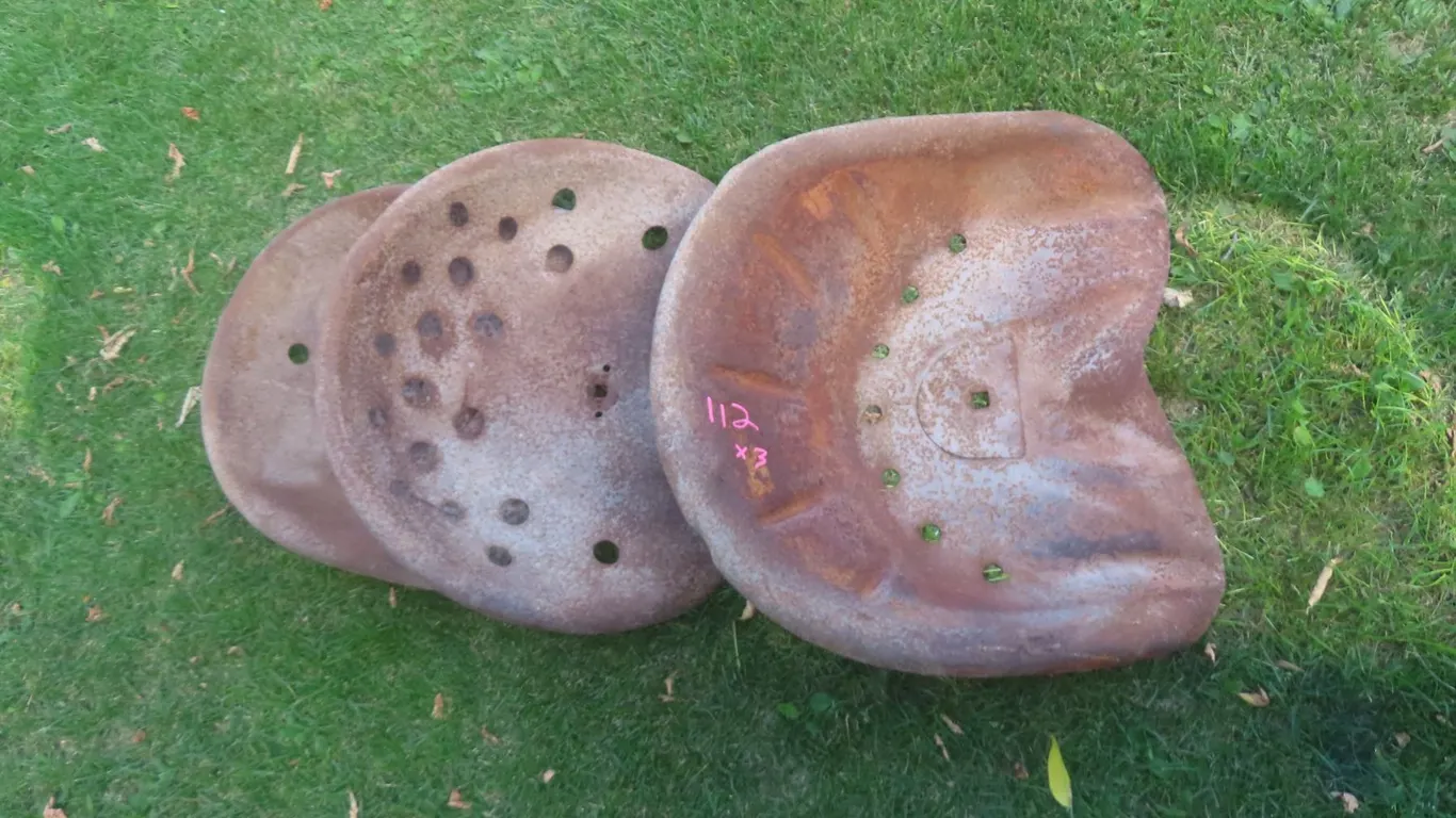 3 Metal Tractor Seats