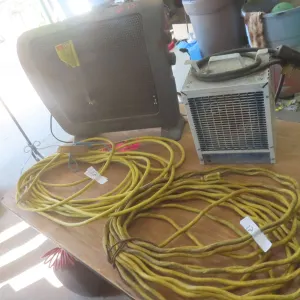 2 Heavy-Duty Extension Cords and 2 Electric Heaters