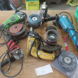 Makita Angle Grinder and Dewalt Drill Set