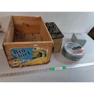 Big Chief Pears Crate 19.5" x 12" x 9", Military Aircraft Control Box, Clothesline, Misc. Can't Ship
