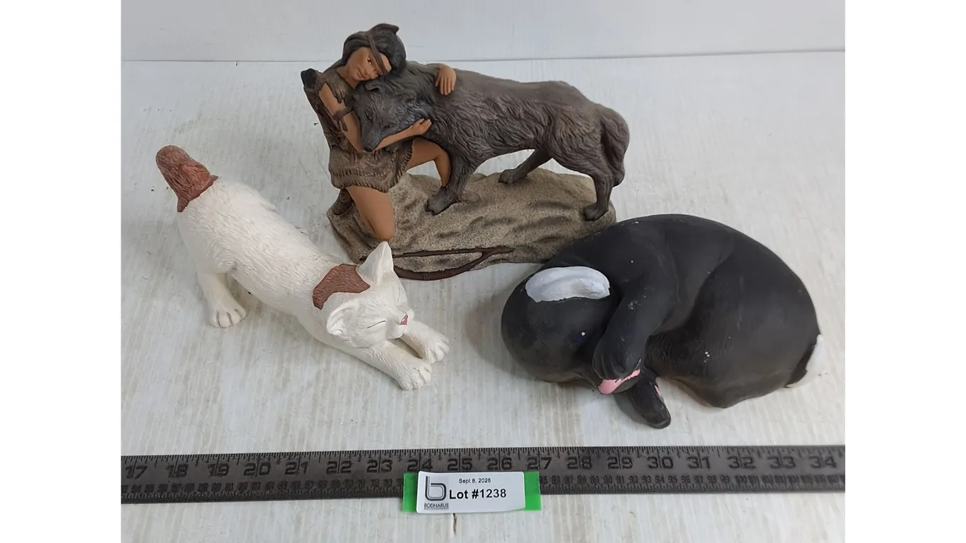 (3) Ceramic Animal Ornaments