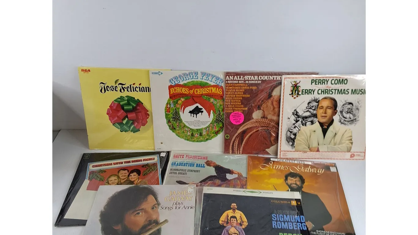 Assorted Vinyl Records - George Feyer, Perry Como, James Galway, Misc