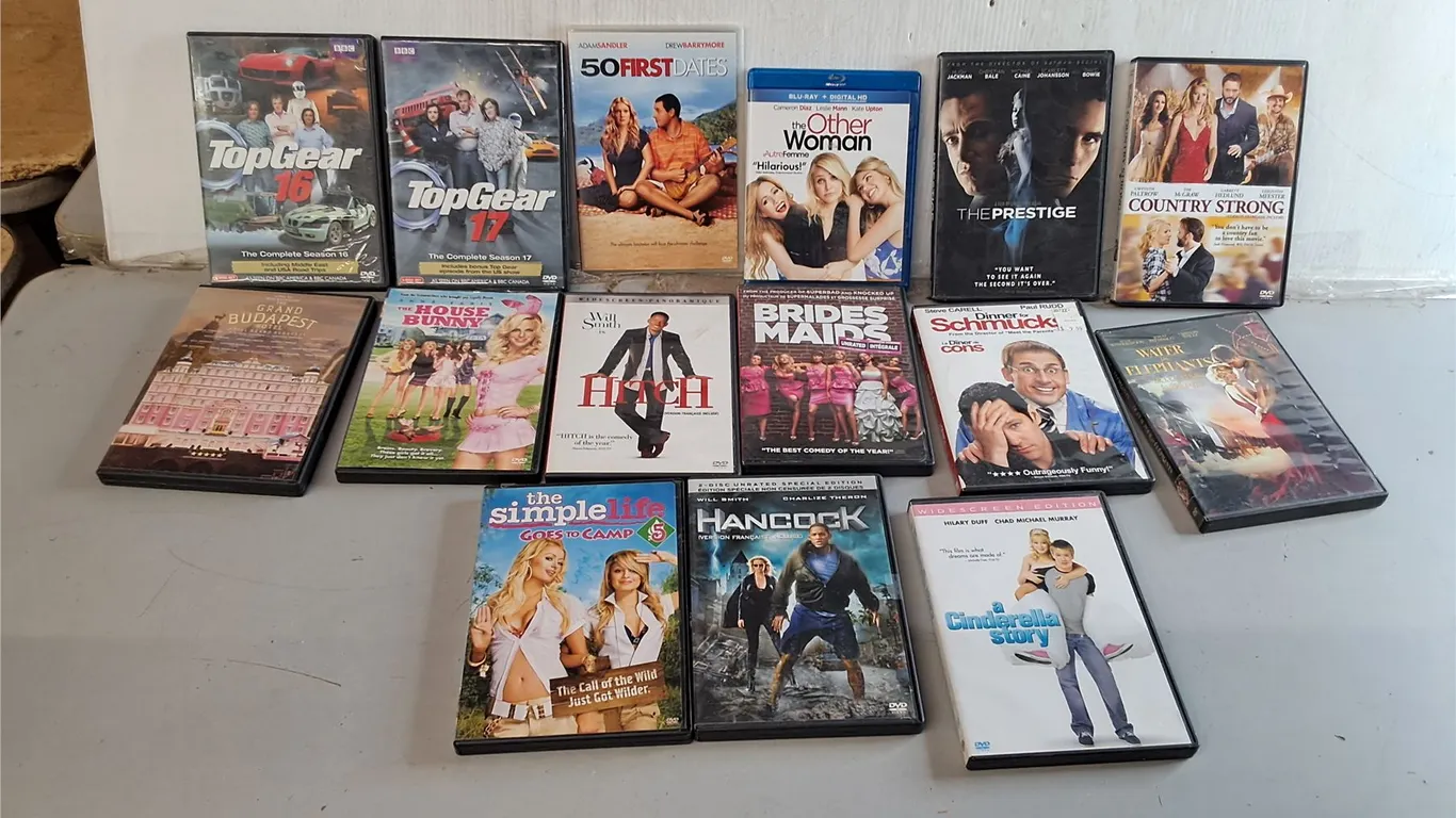 (15) DVDs/Sets/Blu Ray- Top Gear, Hitch, Bridesmaids, Misc.
