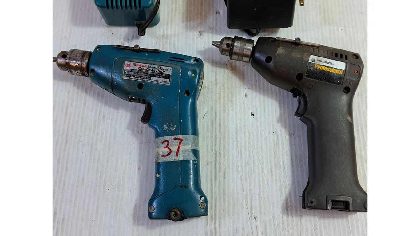Black & Decker Professional & Makita Cordless Drills & Battery Chargers - No Batteries - Untested
