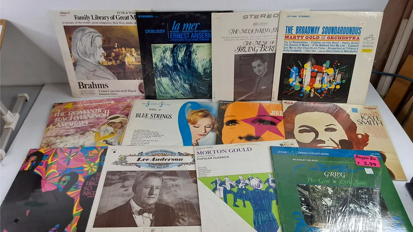 Assorted Vinyl Records - Brahms, Kate Faith, Blue Strings, Misc
