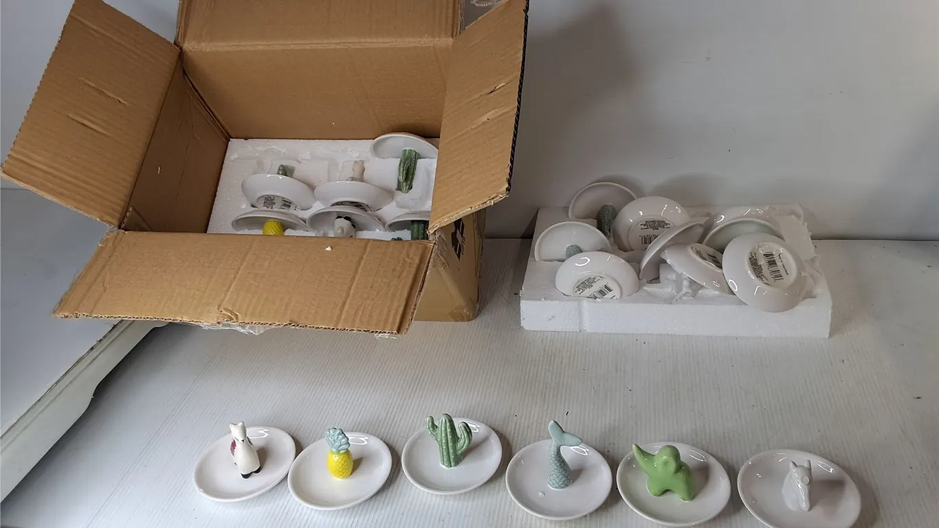 Box of Ceramic Trinket Trays
